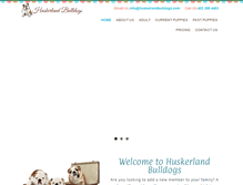 Tablet Screenshot of huskerlandbulldogs.com